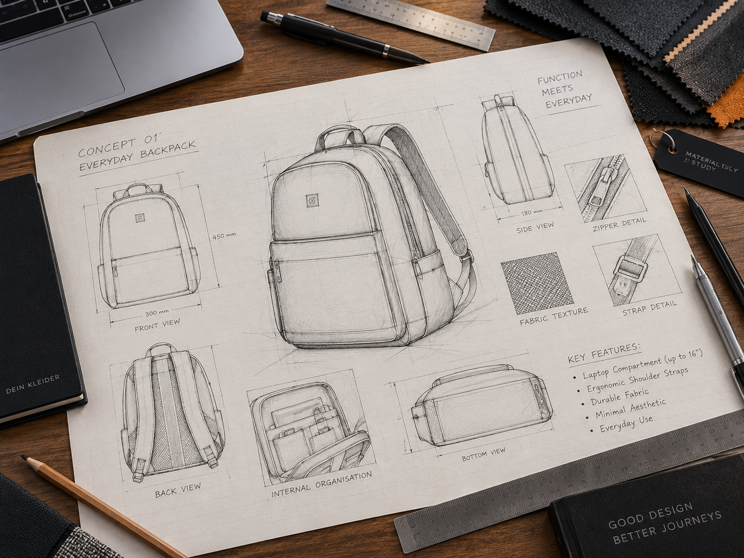 Designing and customising the backpack